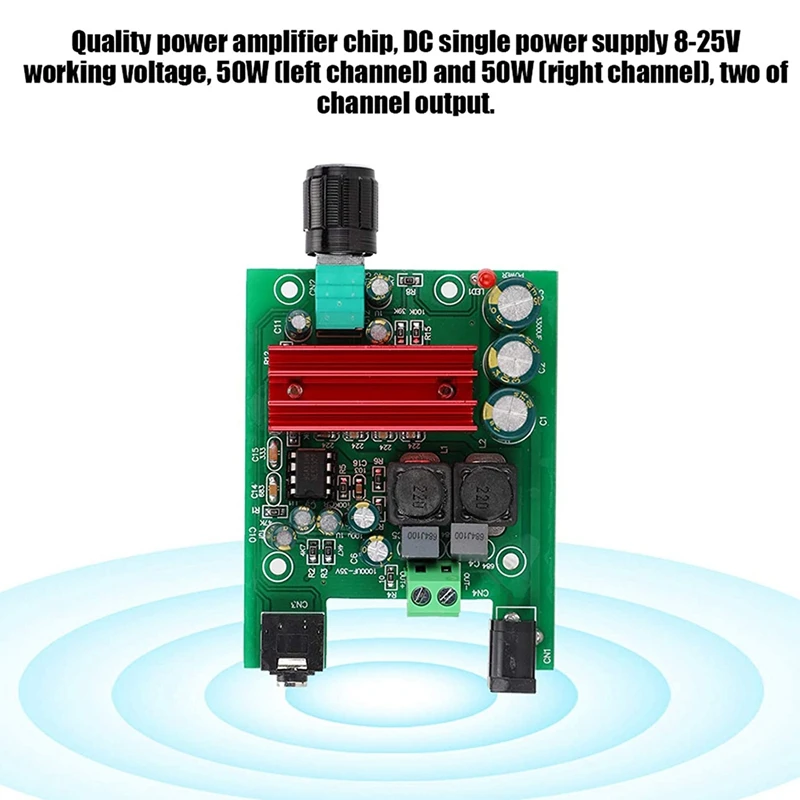 Power Amplifier Board High-Sensitivity Mono TPA3116 Subwoofer Amplifier Module With NE5532 OPAMP