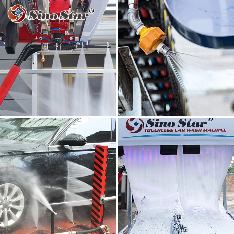 T12 Low Price 360-degree High Pressure Water Single Arm Automotive Touchless Car Wash Machine with Foam and Shampoo Function