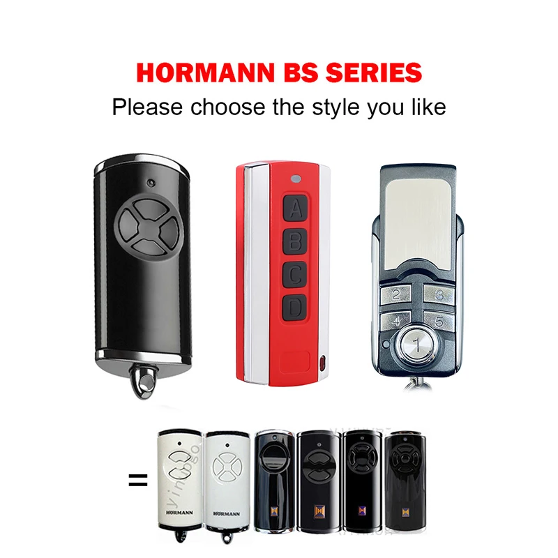 HORMANN BS 868MHz HSE4 HSE1 HSE2 HS1 HS4 HS5 HSS4 HSP4 HSD2 Garage Remote Control for Gate 868.3MHz Garage Door Opener Commands