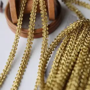 Ribbon lưới viền bằng vàng, may vải, ống quần áo cosplay, phụ kiện thủ công, thủ công DIY, 8 mm, 5 m 9 Băng bán hàng chính với trẻ em - №4