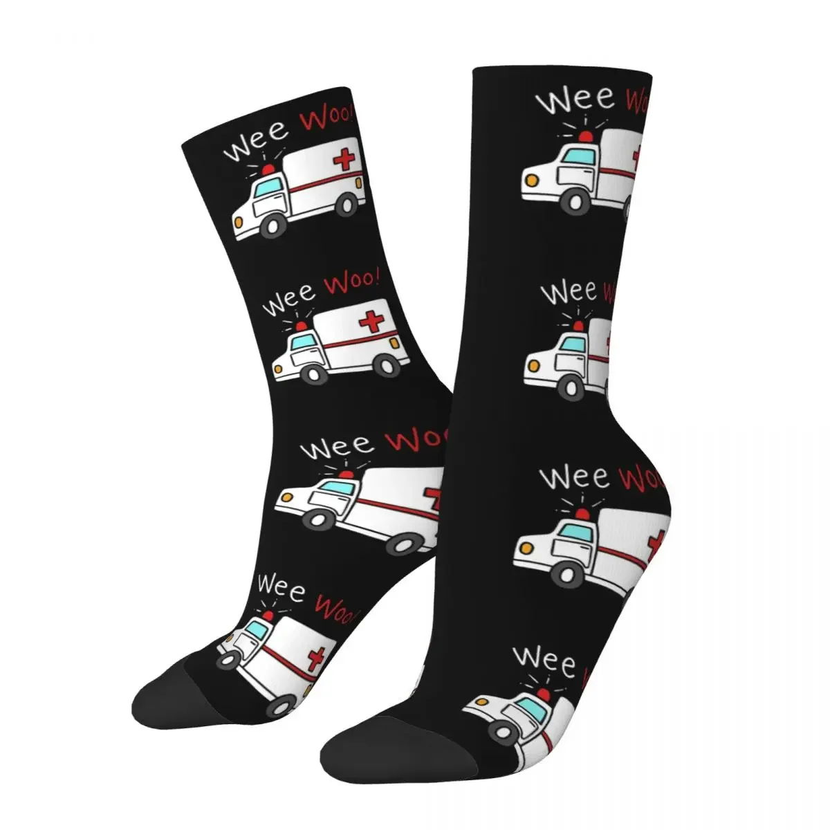 Paramedic Ambulance Socks Harajuku Super Soft Stockings All Season Long Socks Accessories for Unisex Christmas Gifts