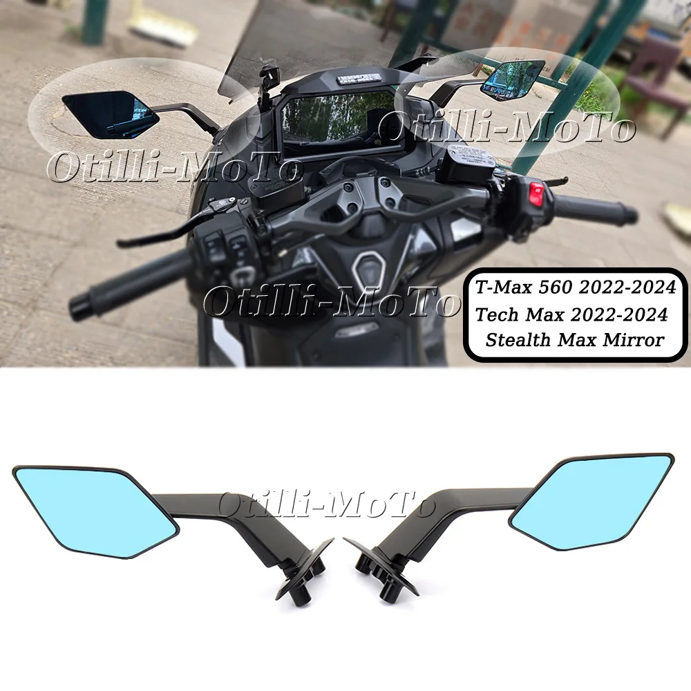 

New For Yamaha T-MAX 560 T-Max560 Tech Max 2022-2024 Stealth Max Mirrors Sports Winglets Mirror Kits Adjustable Wing Mirrors