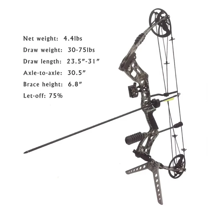 Adult Aluminum Alloy Composite Bow, Adjustable Tension, Outdoor Shooting Practice Archery Equipment
