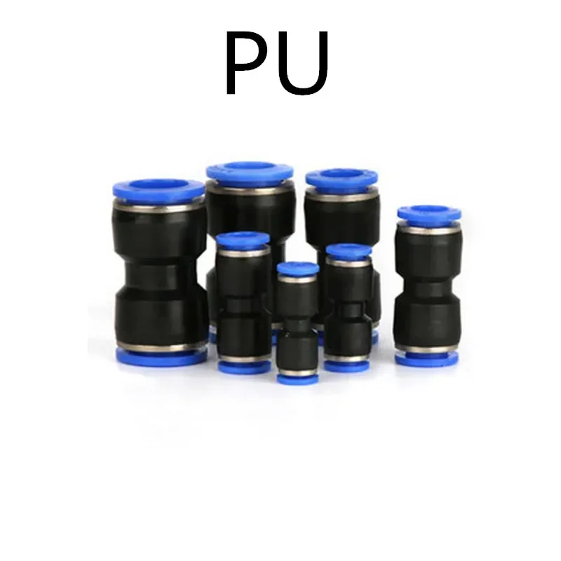 Pneumatic Fitting Tube Connector Fittings Air Quick Water Pipe Push In Hose Quick Couping 4mm 6mm 8mm 10mm 12mm PU PG image 4