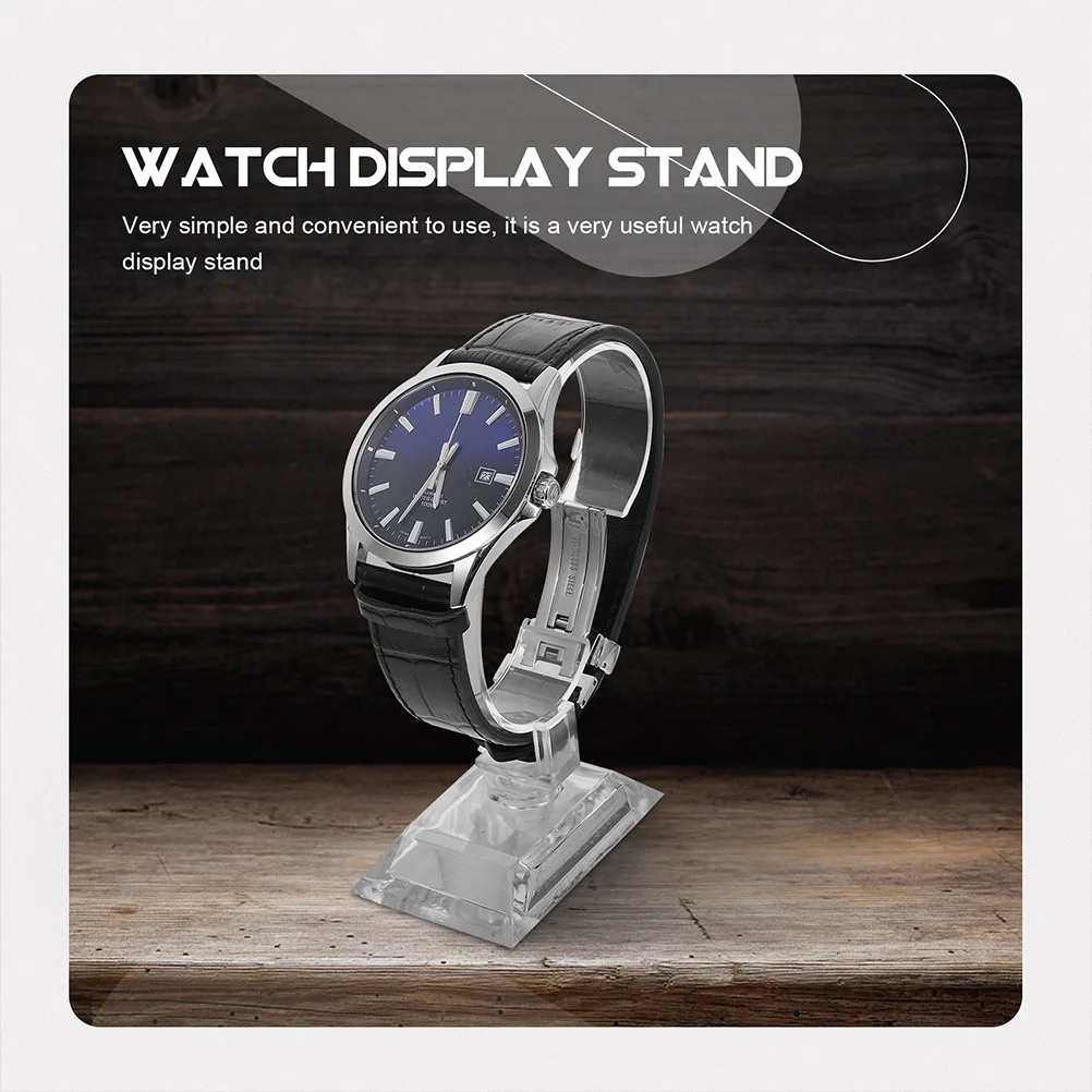 

12Pcs Plastic Watch Racks Clear Display Stands Secure Mounting for Enthusiasts Gift Watch Stand Tabletop Jewelry Stands