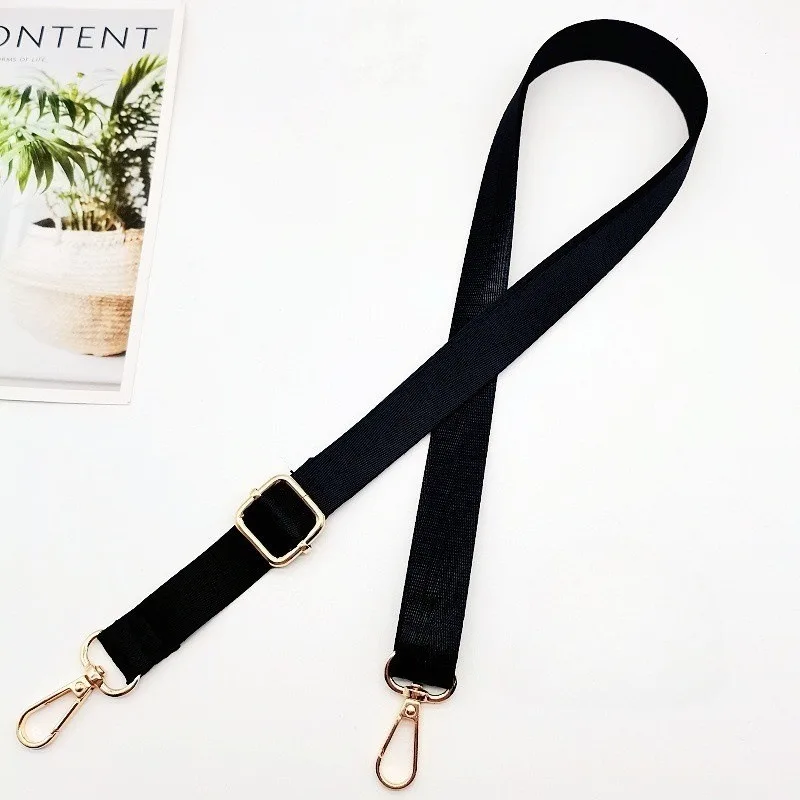 حزام حقيبة الكتف حزام بديل واسع للحقائب النايلون امرأة حقيبة ساعي الملحقات الفضة مشبك معدني حقيبة الأشرطة