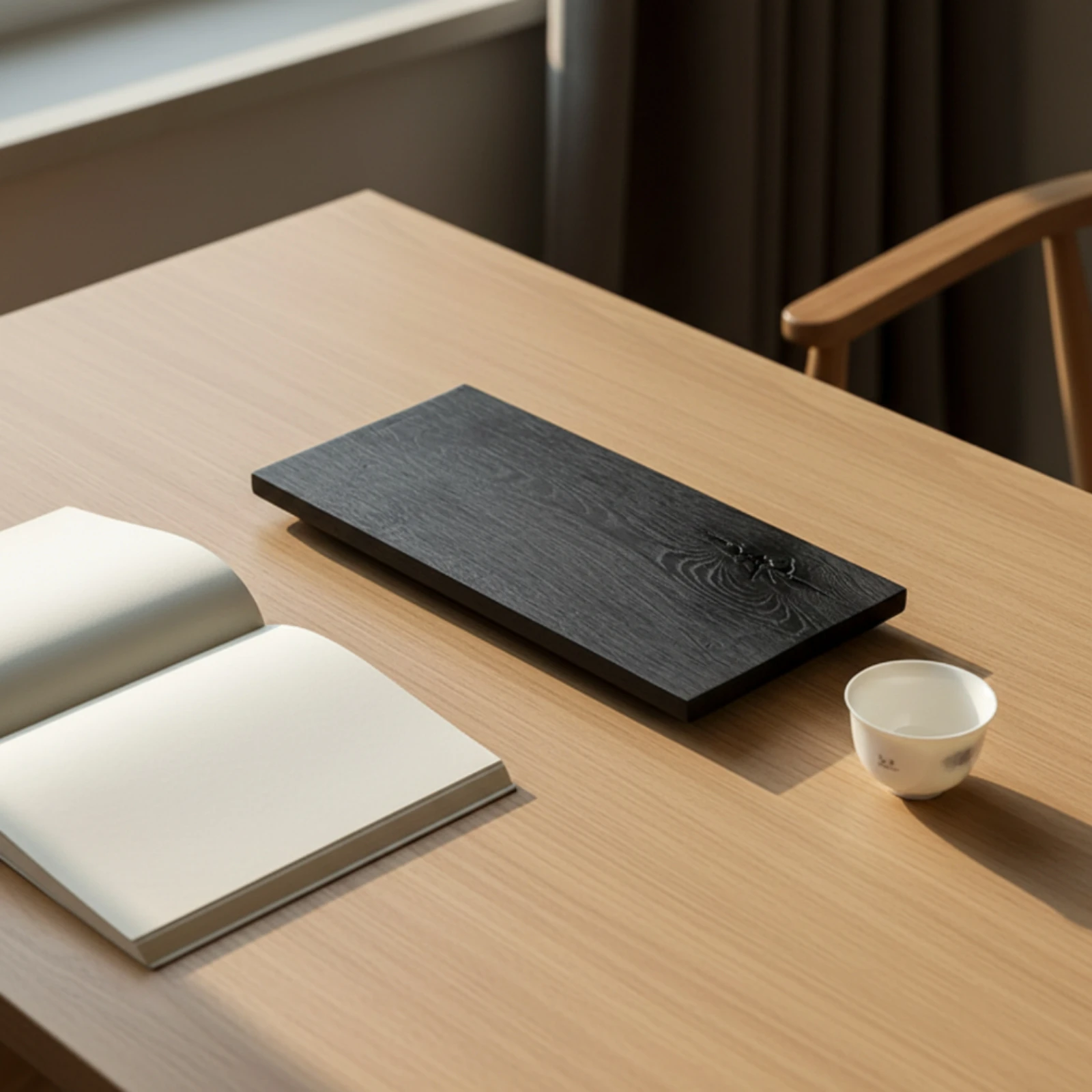 Dry Tea Tray Natural Wood Tea Tray Platter Elegant Long-Lasting for Minimalists, Home Office