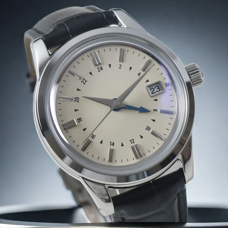 Seiko Mod NH35 GS 39mm Watch Case for Nh34 NH35 NH36 Automatic Movement MOD Watch Case Stainless Steel with Leather Strap