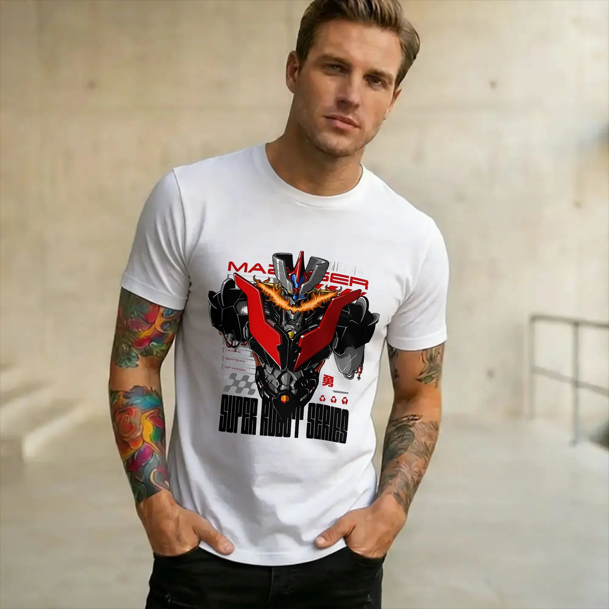 MOBILE SUIT GUNDAMs manga anime Merch Men Women T Shirts Pure Cotton Tee Graphic Printing  Tops T-shirt