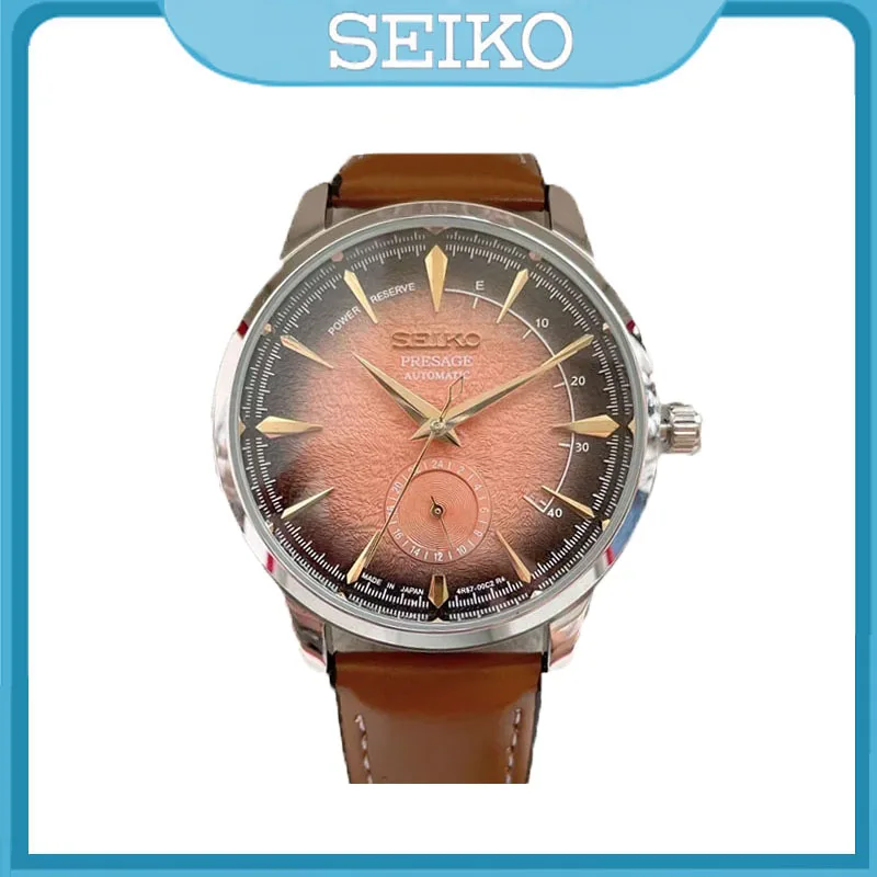 SEIKO Exquisite Dial Men\'s Watch Quartz Movement Creative Four Needle Dial High Quality Fashion Fine Leather Multifunctional