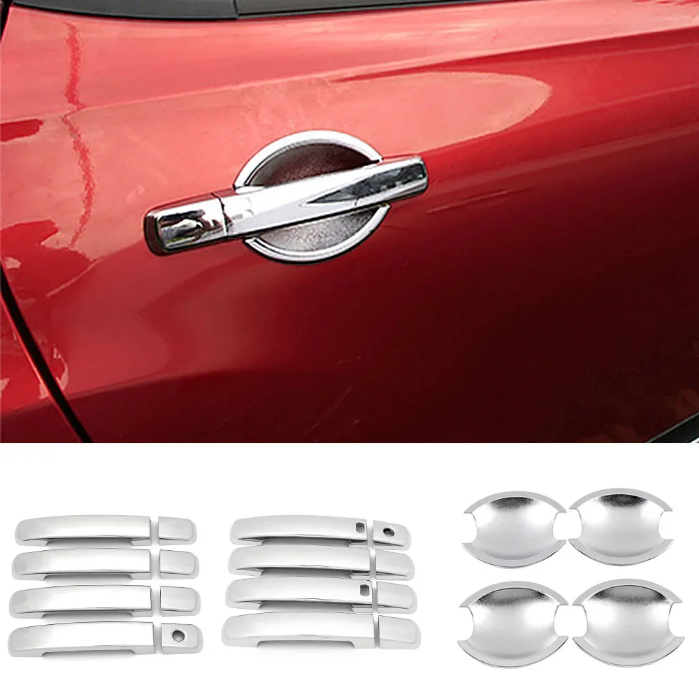 

For Nissan Qashqai 2007-2012 ABS Chrome Door Handle Covers & Door Bowl Covers Car Styling Decorate 2008 2009 2010 2011