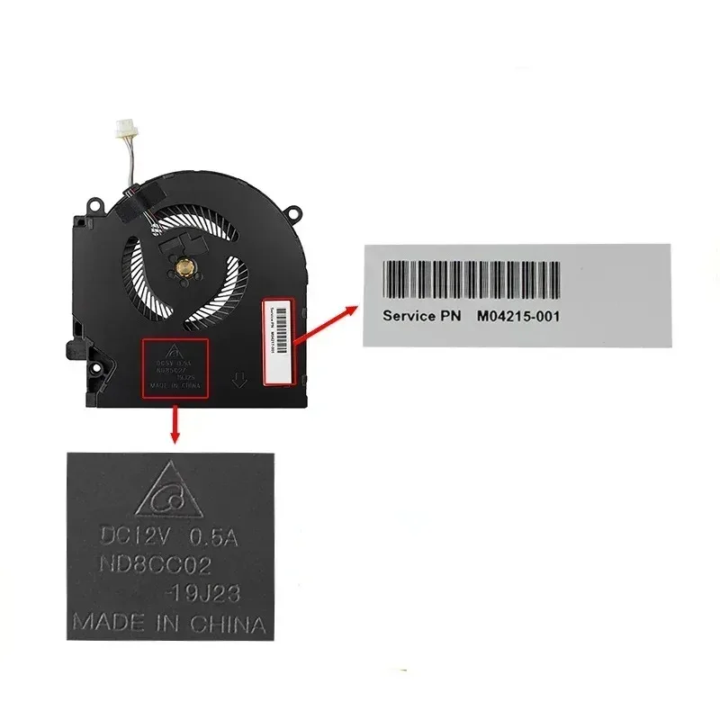 WYORESY جديد وحدة المعالجة المركزية GPU مروحة ل HP Omen 6/6pro 15-ek 15-en -Q236 TPN-Q238 M04217-001 M04218-001 M04215-001 TN