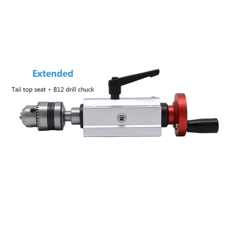 ABFI Live Center تمديد مخرطة صغيرة Tailstock قابل للسحب الذيل العلوي مقعد ل B12 تشاك مخرطة النجارة الملحقات #3
