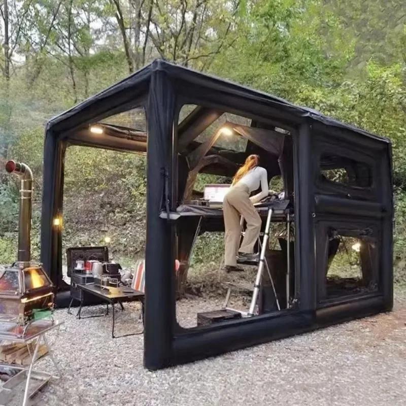 

Outdoor Inflatable Tent Camping Fully Automatic Large Space Two Bedroom One Living Room Waterproof Tent