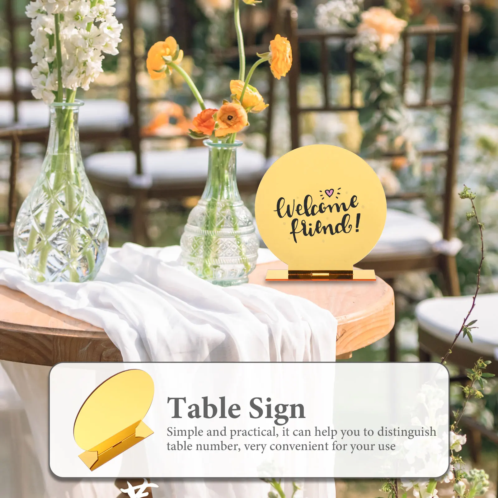 

6 Sets Table Card Wedding Number Setting Decorations Sign Numbers for Restaurant Hanging Hochzeit Schilder Stand