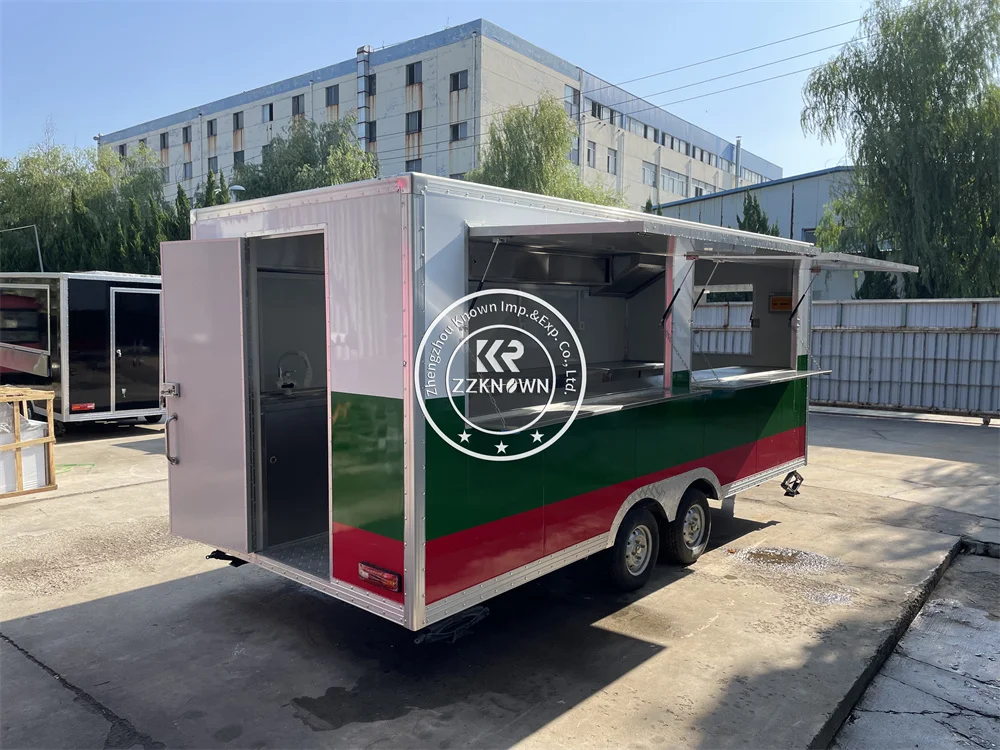 

MObile Food Truck With Full Kitchen Equipment Carts Sale Snack Coffee Fast Food Trailer Commercial Kiosk