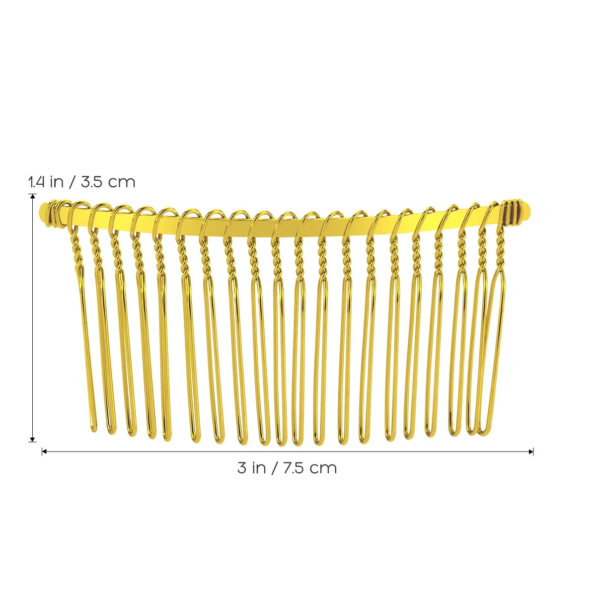 12Pcs Premium Metal Hair Combs 20 Teeth Loop Twisted Design Rust Resistant Smooth Finish Bridal Wedding Party Hair Clip Set