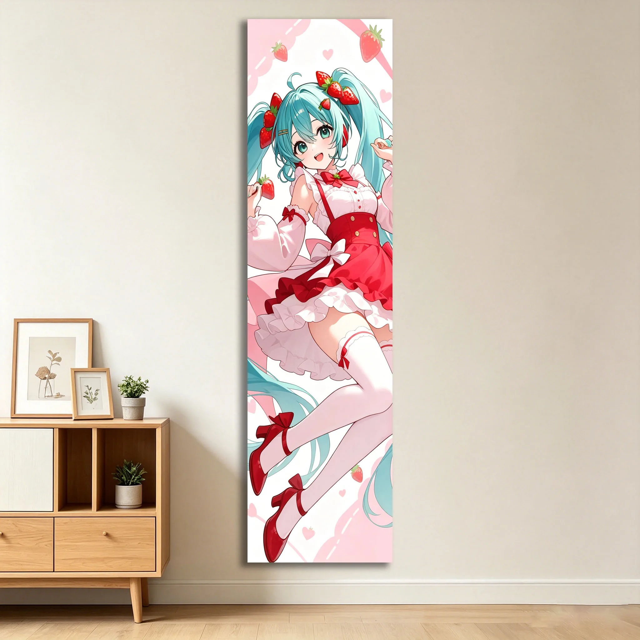 M-Mikus Strawberry Cake Background Cloth Long Tapestry Suitable For Home Bedroom Dorm Wall Decoration Perfect Gift For Friend