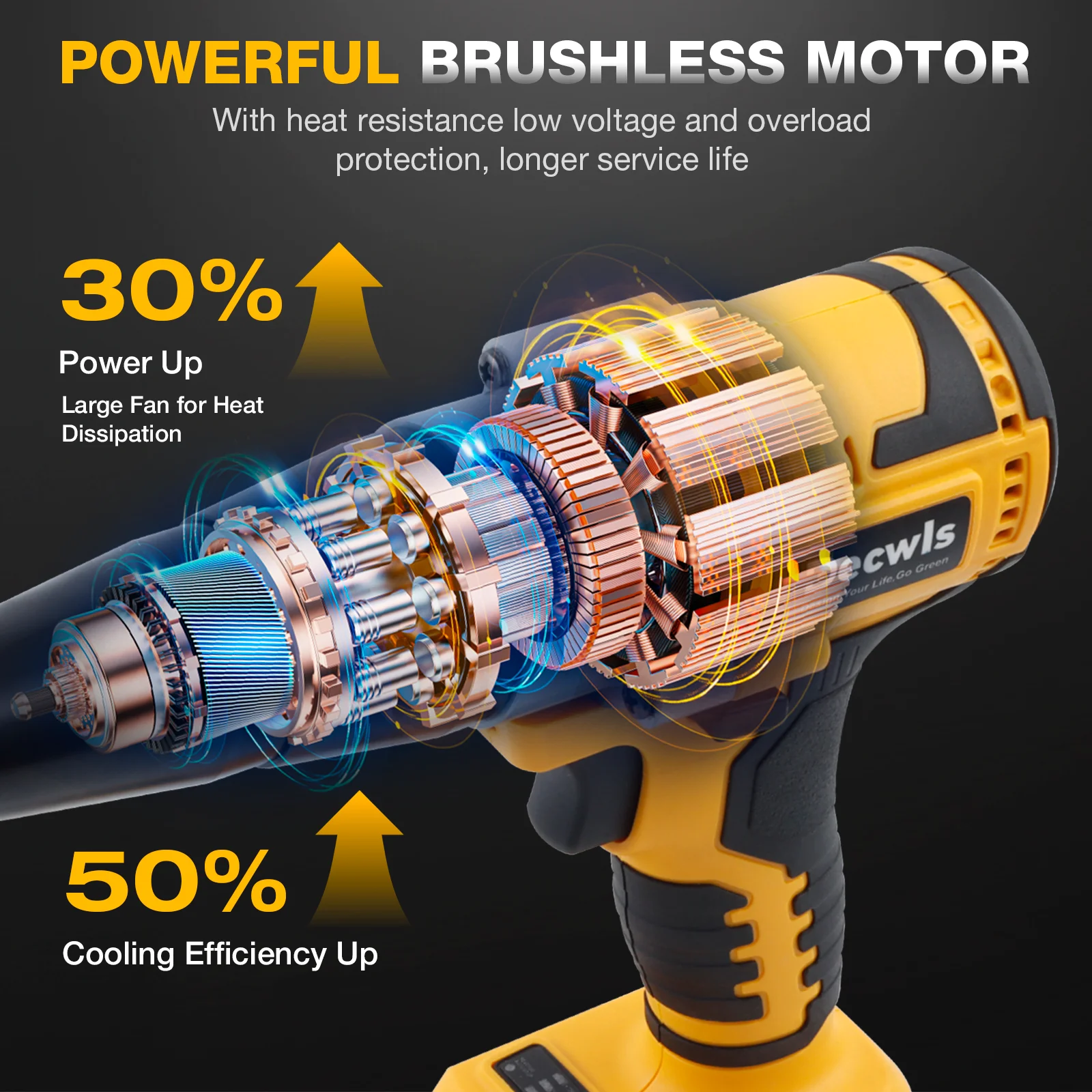 Cordless Rivet Gun Brushless Electric Pop Rivet Tool with 150 Pcs Rivets LED Light for 1/8