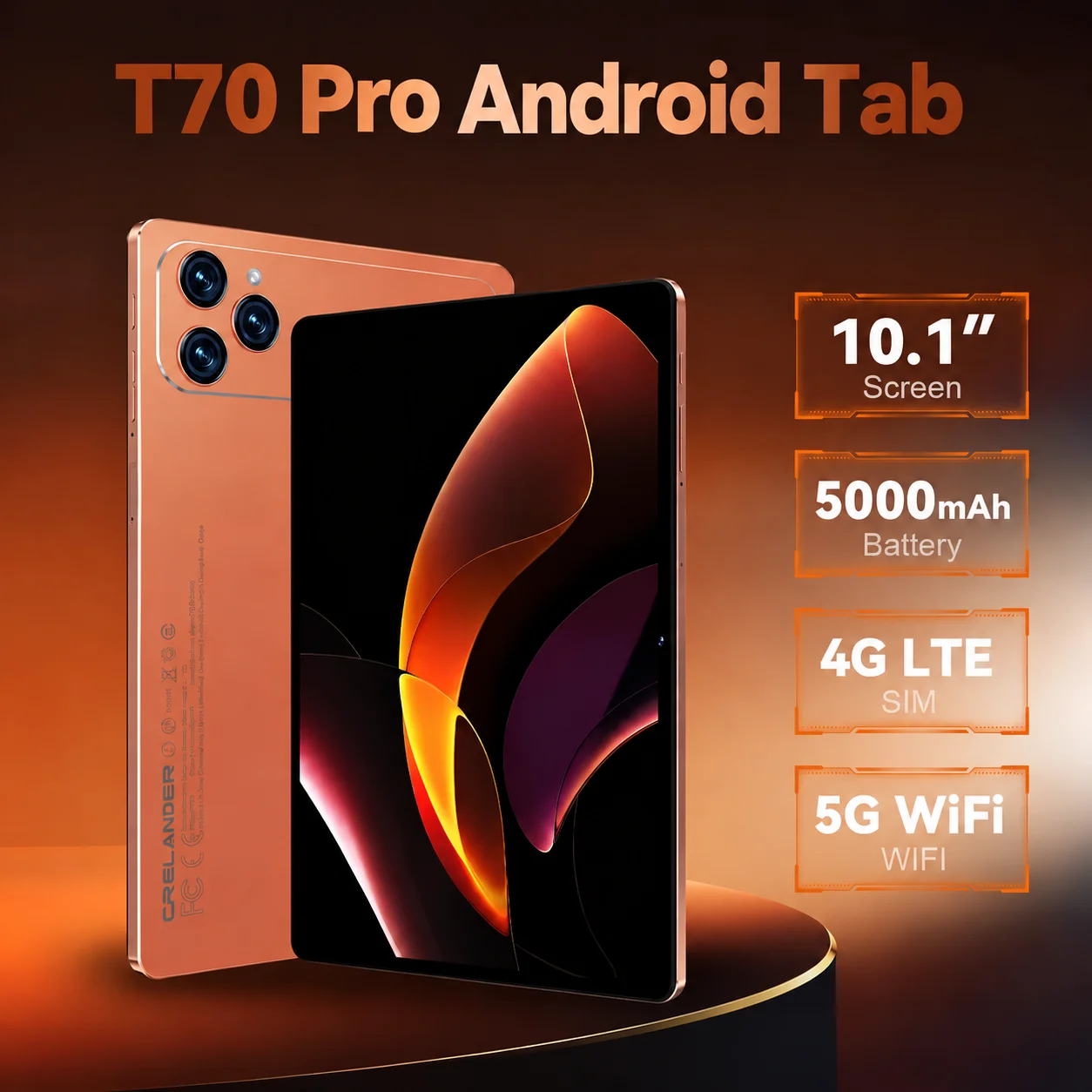 KOOMDIGI 10.1 Inch Android 13 Tablet 24GB RAM 128GB ROM MTK6763 Octa Core 4G LTE 5G WiFi IPS 800x1280 HD Display 5000mAh Dual Camera