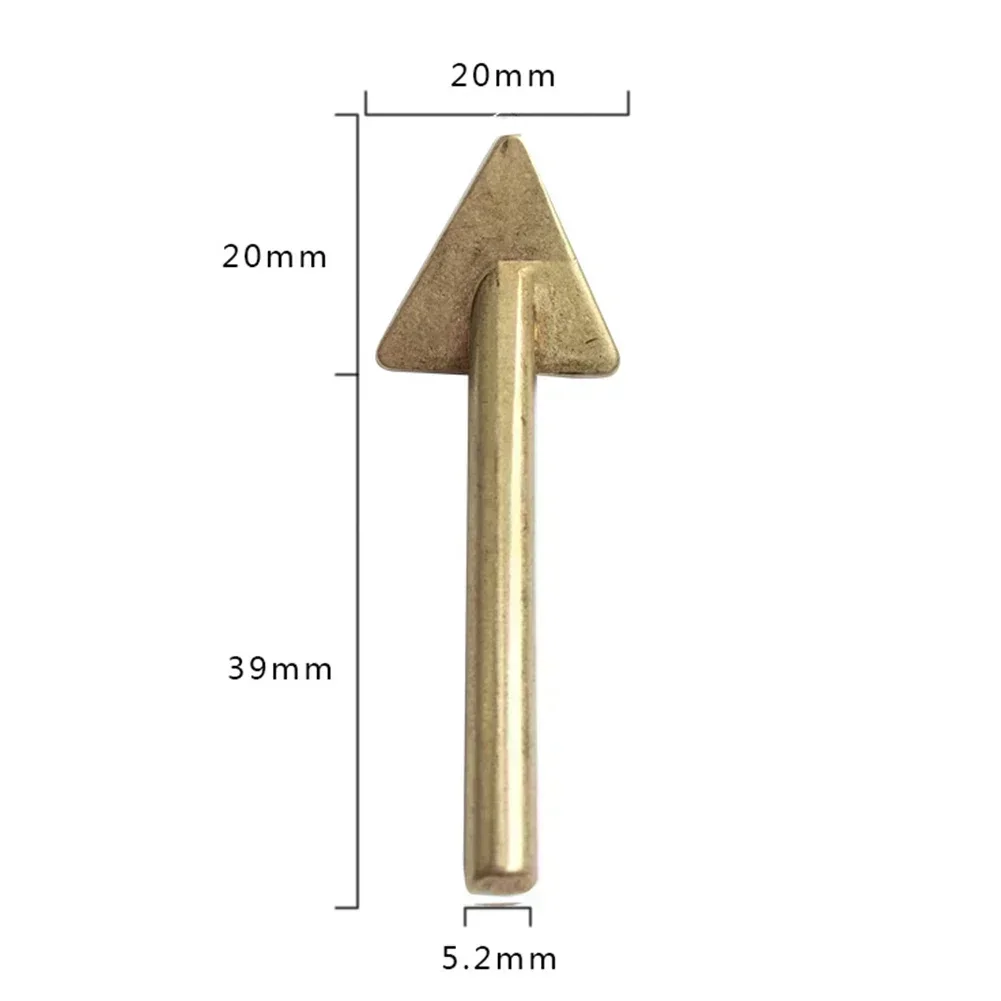 1pc Plastic Welder Soldering Iron Tips Plastic Repair Triangular Copper Smoothing Head Welding Tips For 60 Watt Plastic Welding
