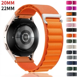 20mm 22mm Alpine Strap for Samsung Galaxy Watch 3/Gear S3/4/5/6/Classic Nylon Loop Band for Huawei Watch GT4 3 2/Amazfit GTR/GTS
