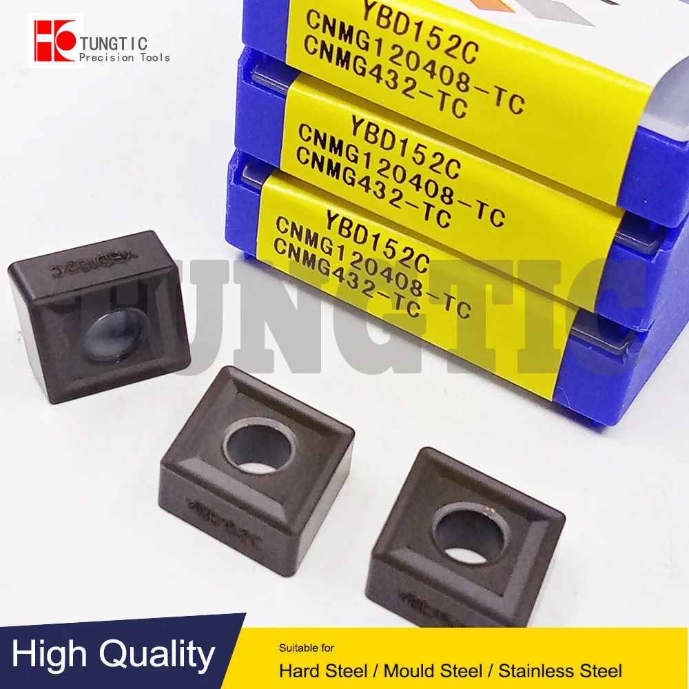 

CNMG120408-TC YBD152C YB7315 CNMG432-TC Carbide Cermet Turning Inserts Lathe Tools Double Sided Negative-Medium Machining