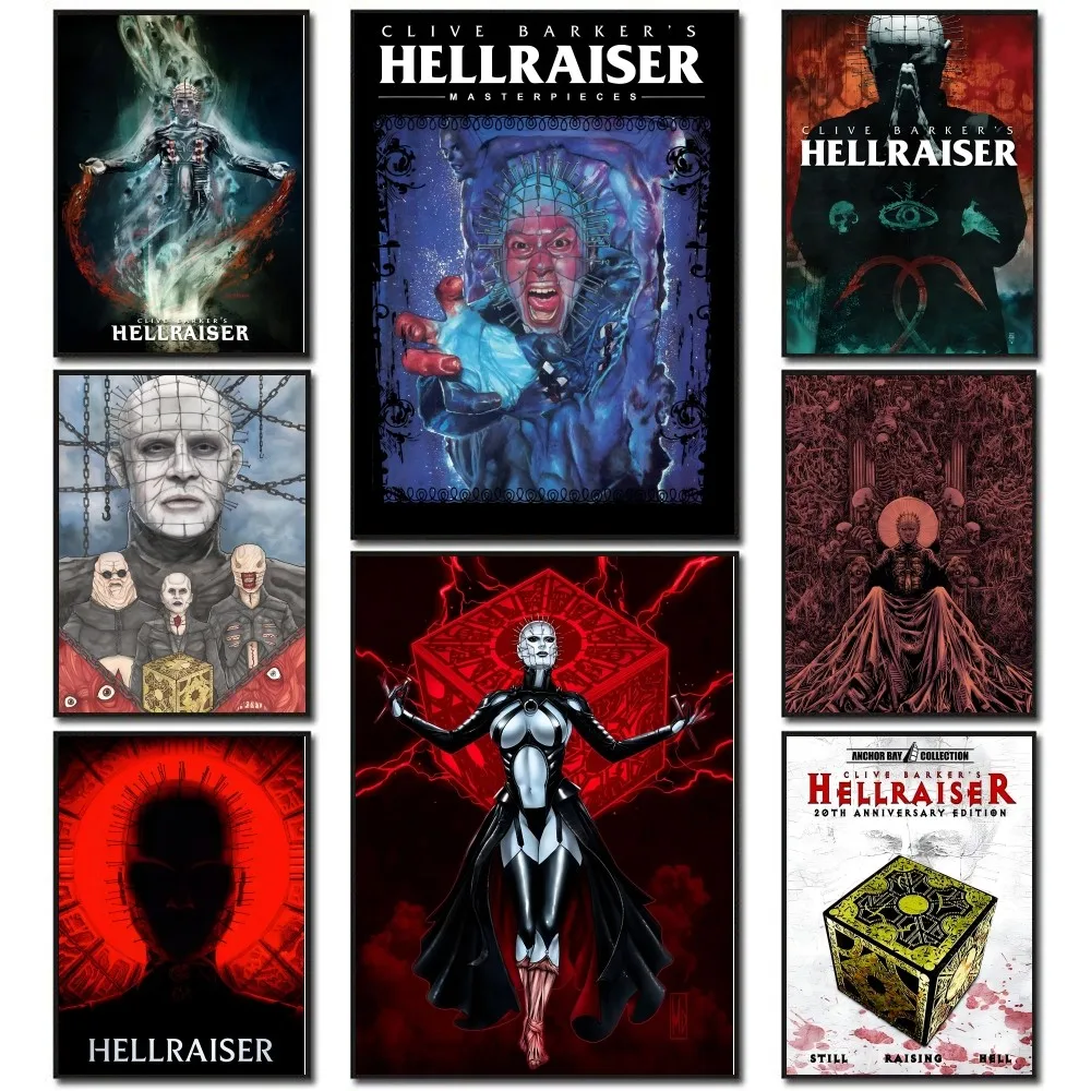 2022 H-Hellraiser Movie Poster Paper Print Home Living Room Bedroom Entrance Bar Restaurant Cafe Art Painting Decoration
