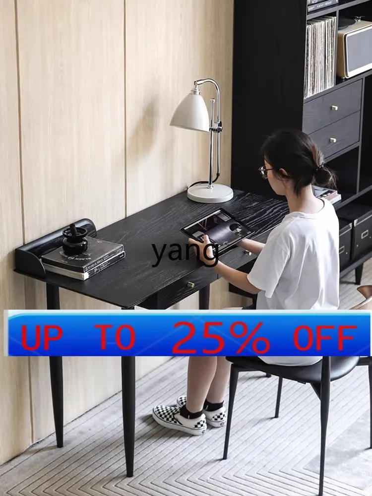 

Письменный стол LMM из массива дерева, двойное уплотнение, современный, простой, ретро, полностью из дуба, прямоугольный