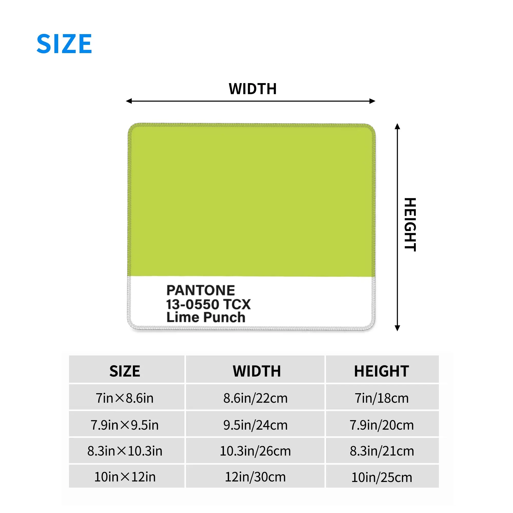 Pantone 13-0550 TCX Lime Punch Mouse Pad Keyboard Komputer Mouse Mat Gaming PC Laptop Desk Mat Alas Meja Kantor