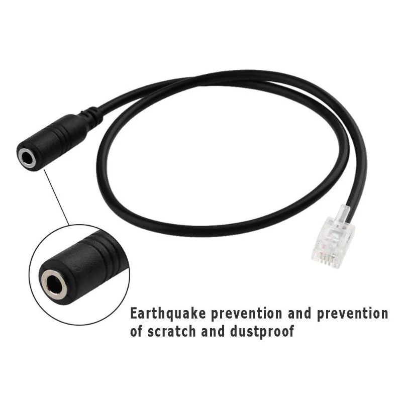 New Arrivals-RJ9 4P4C Male Plug To 3.5Mm Female Jack Headset Audio Phone Converter Adapter Extension Cable Wire Cord For Avaya/C