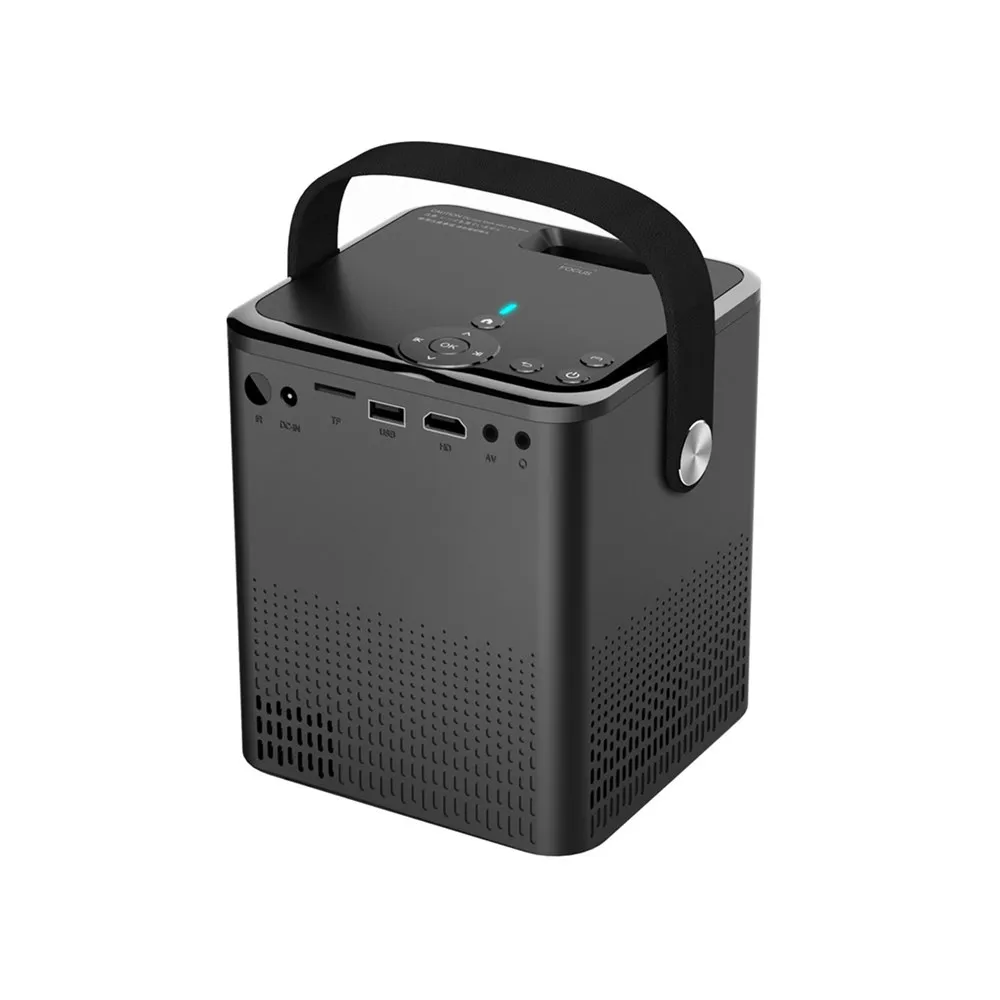 Tragbarer LCD-LED-Projektor, 1080P, Heimkino, 4000 Lumen, 2000:1, Kontrastverhältnis mit HD-USB, TF-Kartensteckplatz, Fernbedienung