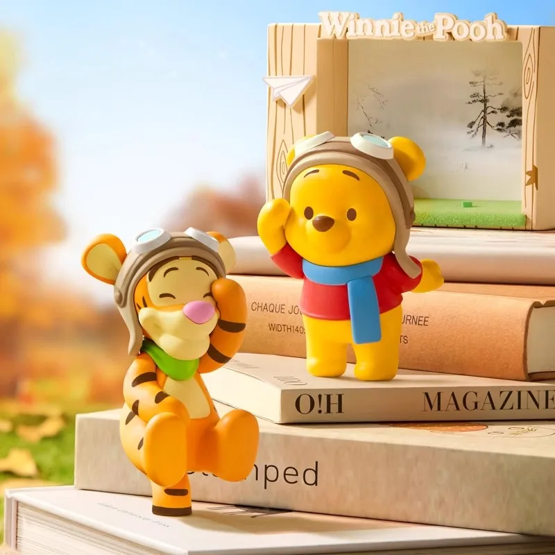 

Winnie The Pooh Autumn Outing Series Blind Box Cute Tigger Piglet Eeyore Anime Figure Model Toy Desktop Ornament Birthday Gift