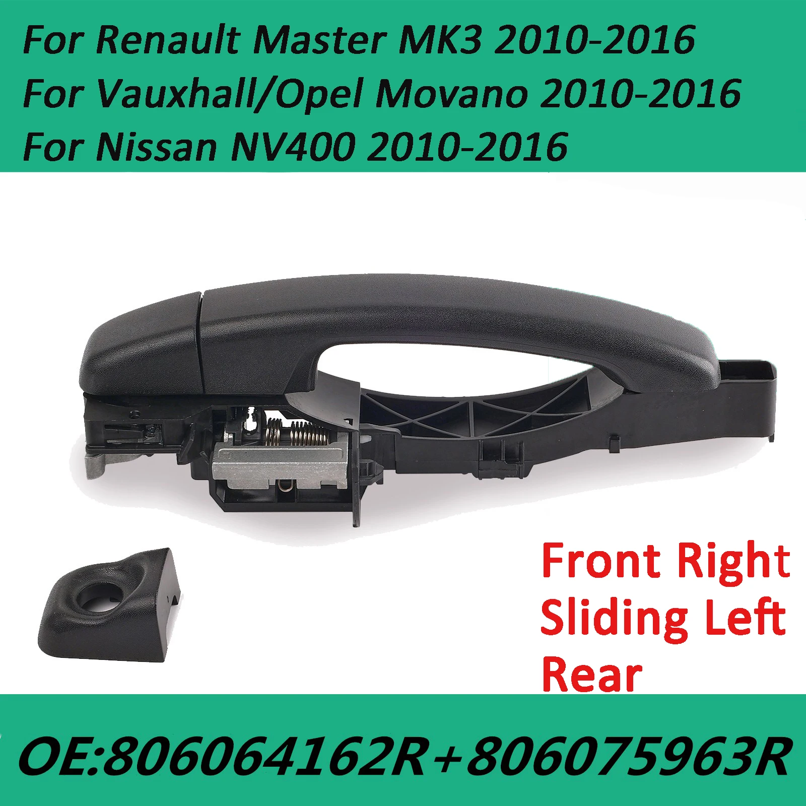 

Для Vauxhall / Opel Movano 2010 - 2016 Renault Master MK3 дверная ручка левая раздвижная/фотосессия 806067794R 806068194R