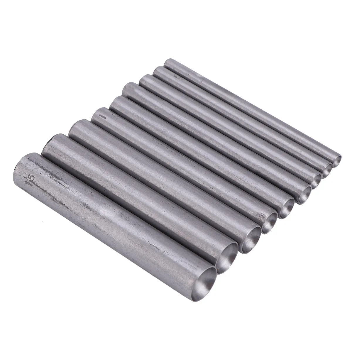 9Pcs Stainless Steel Hollow Punch Set Craft Puncher Belt Hole Making Tool for Gasket Rubber Cardboard DIY Repair
