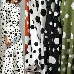 Dotted Chiffon Fabric Print Impervious Cloth Family Wear Dressing Shirt Trousers DIY Sewing Fabric