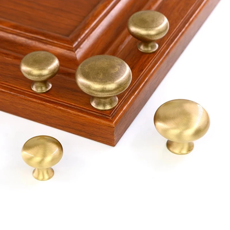 Antique Solid Simple Drawer Knob Furniture Cabinet Door Handle Hardware Wardrobe Shoe Single Hole Cone Pull