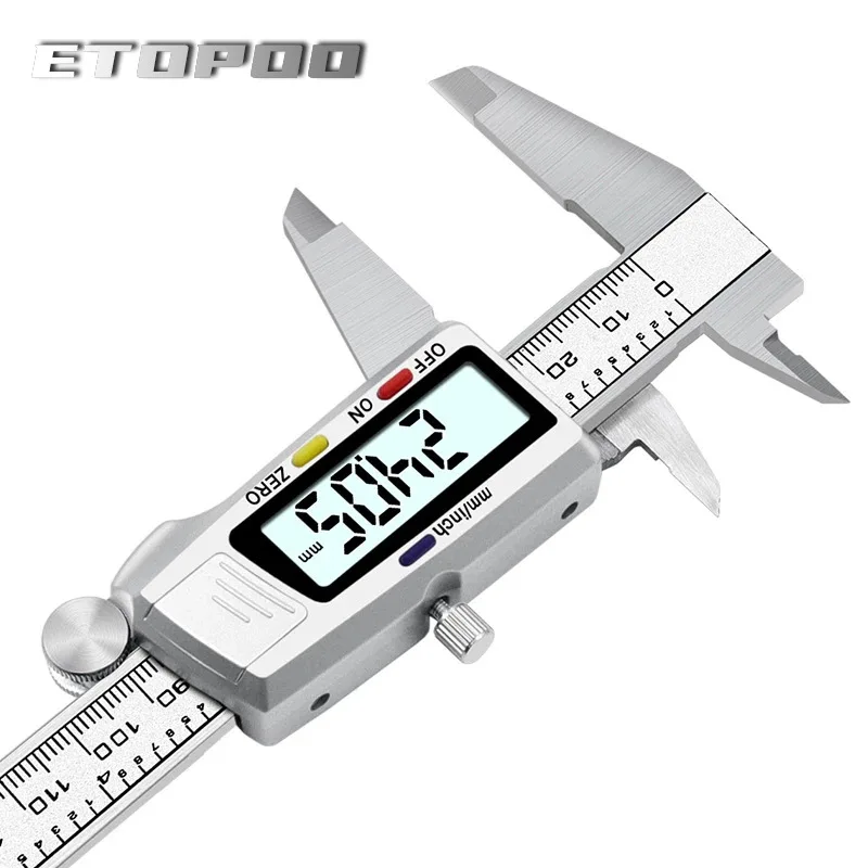 Stainless steel caliper 0-150mm electronic digital display vernier  0.01mm with depth measuring rod Measuring tools