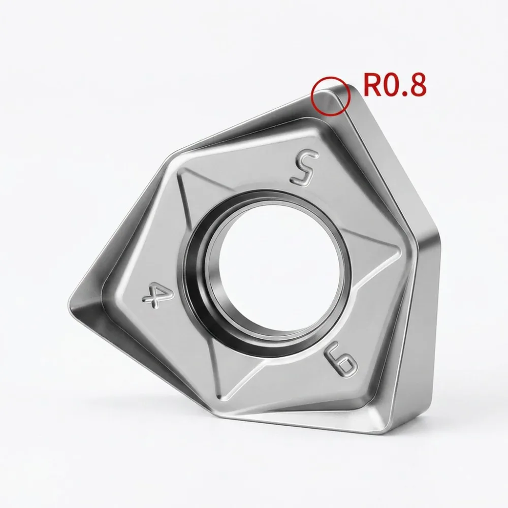 WNMU080608 Carbide Trigon Milling Insert R0.8 DH01 for Copper Aluminum Plastic Wood Milling Cutter