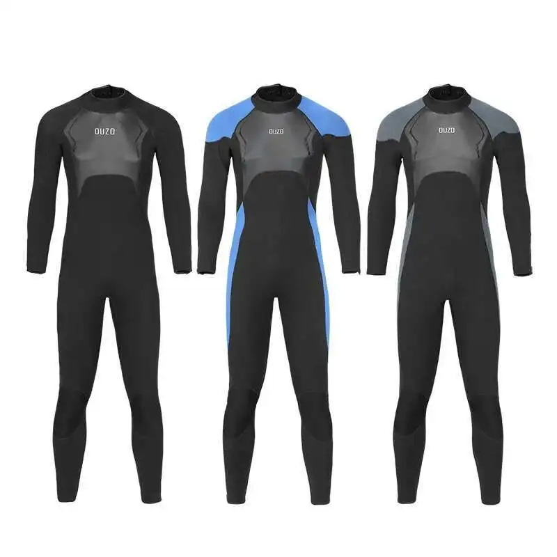 Traje de neopreno de triatlón para hombre, traje de neopreno de manga larga de 3mm, traje de buceo ultraelástico, natación en aguas abiertas