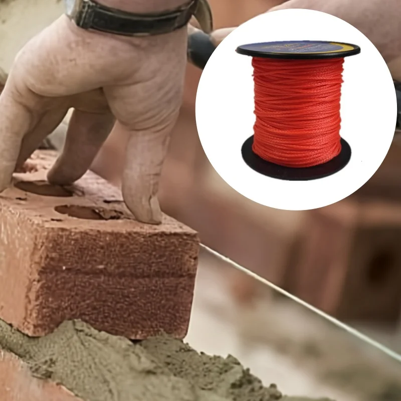 50M Red Polyethylene Marking Construction Line Greenhouse Vegetable Climbing Lines Horizontal Pull Ropes For Gardeners Builders