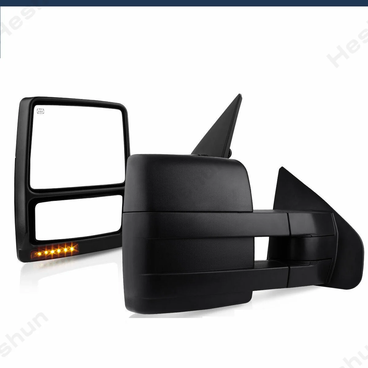 

For 2007-2014 Ford F150 Pickup Towing Mirrors Compatible Power Heated with LED Signal and Puddle Light Tow Mirrors (Pair set)