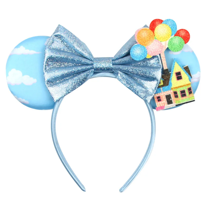 Mickey Mouse Ears Headbands Women Headwear Child Party Hair Accessories Up Disney Pixar Headband for Girls Kids Bow Hairbands