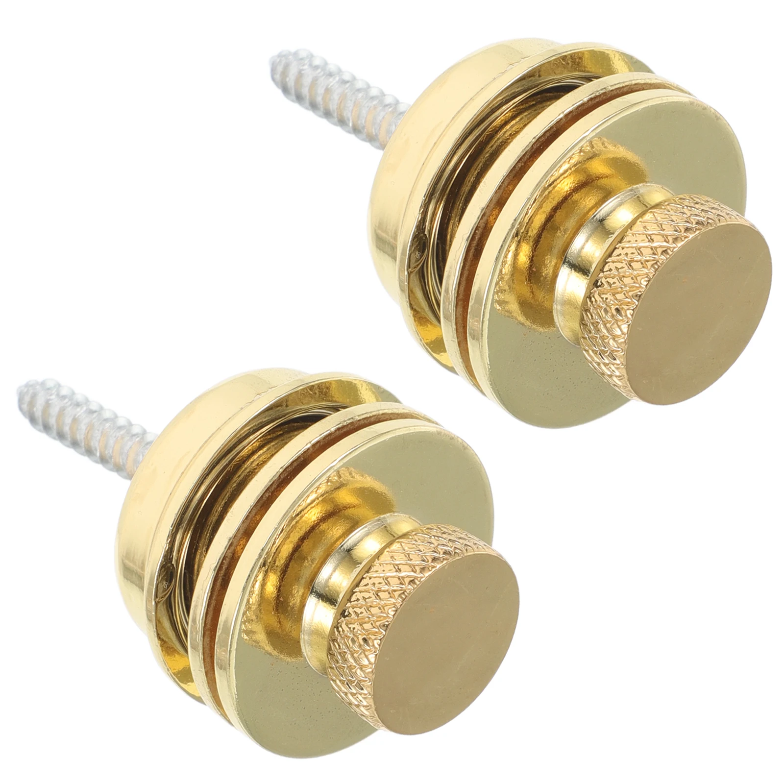 

2pcs Guitar Strap Locks Golden Heavy Duty Schaller System Slip Resistant Durable Alloy Quick Adjustment For Electric Acoustic