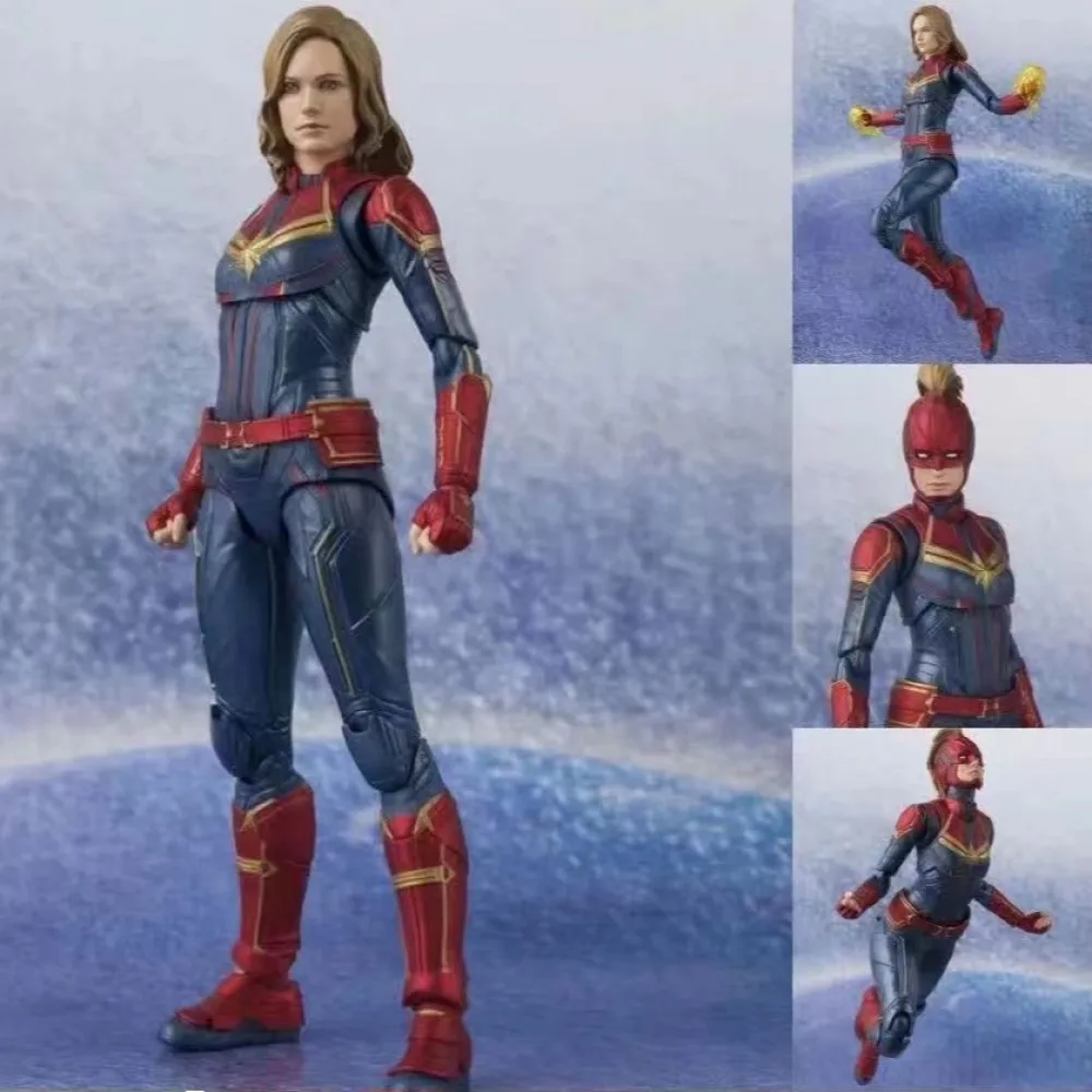 15cm Marvel Marvel Super-Heroes Anime rysunek kapitan Marvel Model urządzenia peryferyjne Anime akcja dekoracje na biurko prezent zabawki gra