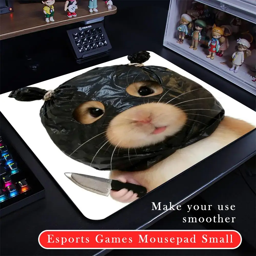Cute Working Hamster Mouse Pads Cartoon rubber Small mouse pad desktop computer office keyboard e-sports ROGs game