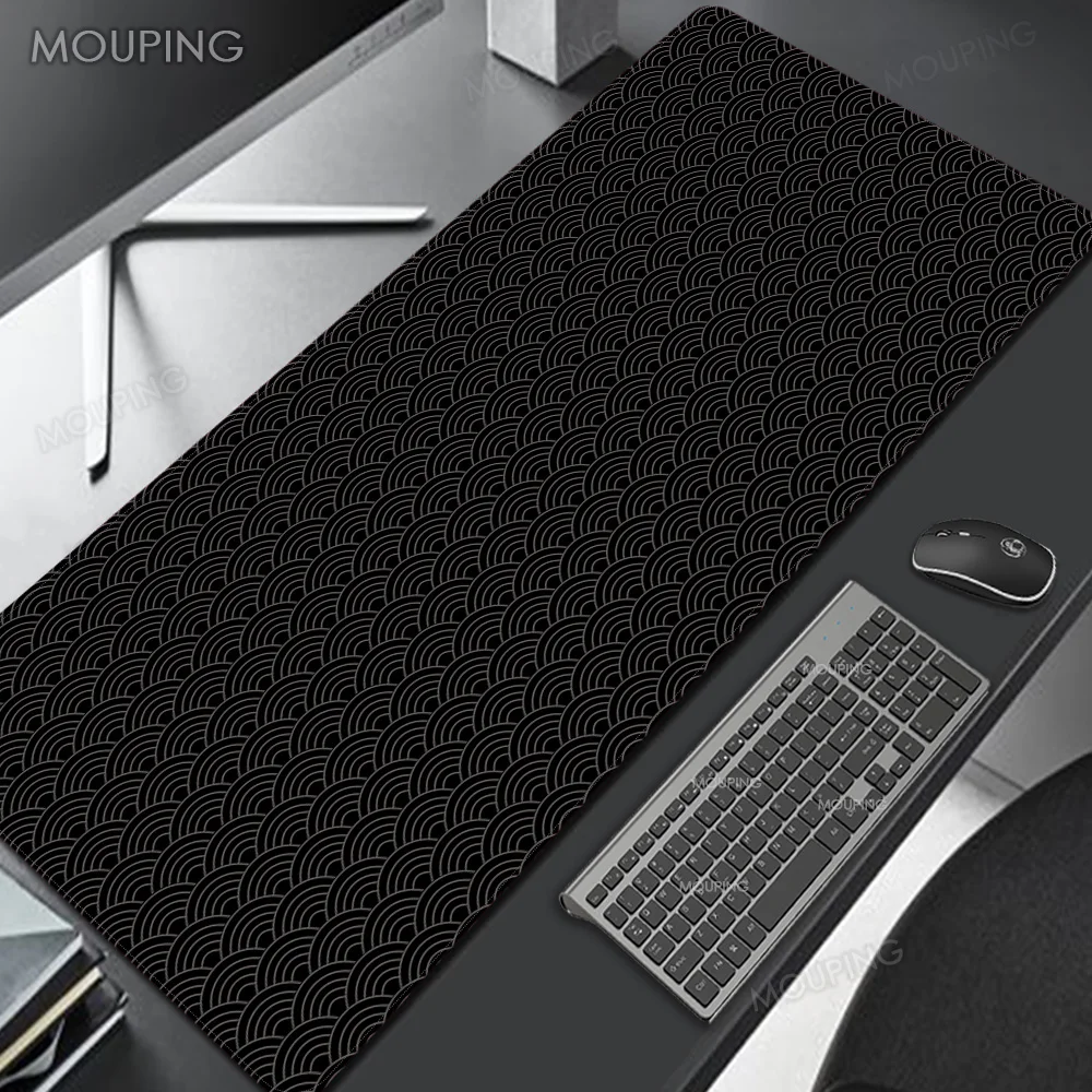 Zwart Bureau Mat Japanse Muismat Grote Golf Mousepad Art Rubber Mat Muis Tapijt Tafel Pads Pc Matten 900X400 Kantoor Accessoires