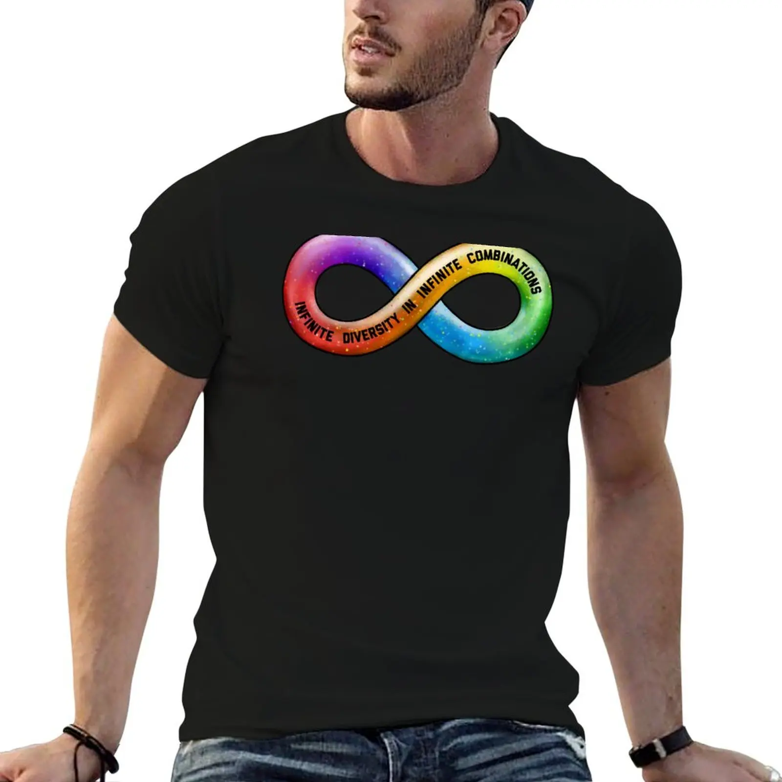 Infinite Diversity T-Shirt anime clothes Funny t-shirt Men's clothing