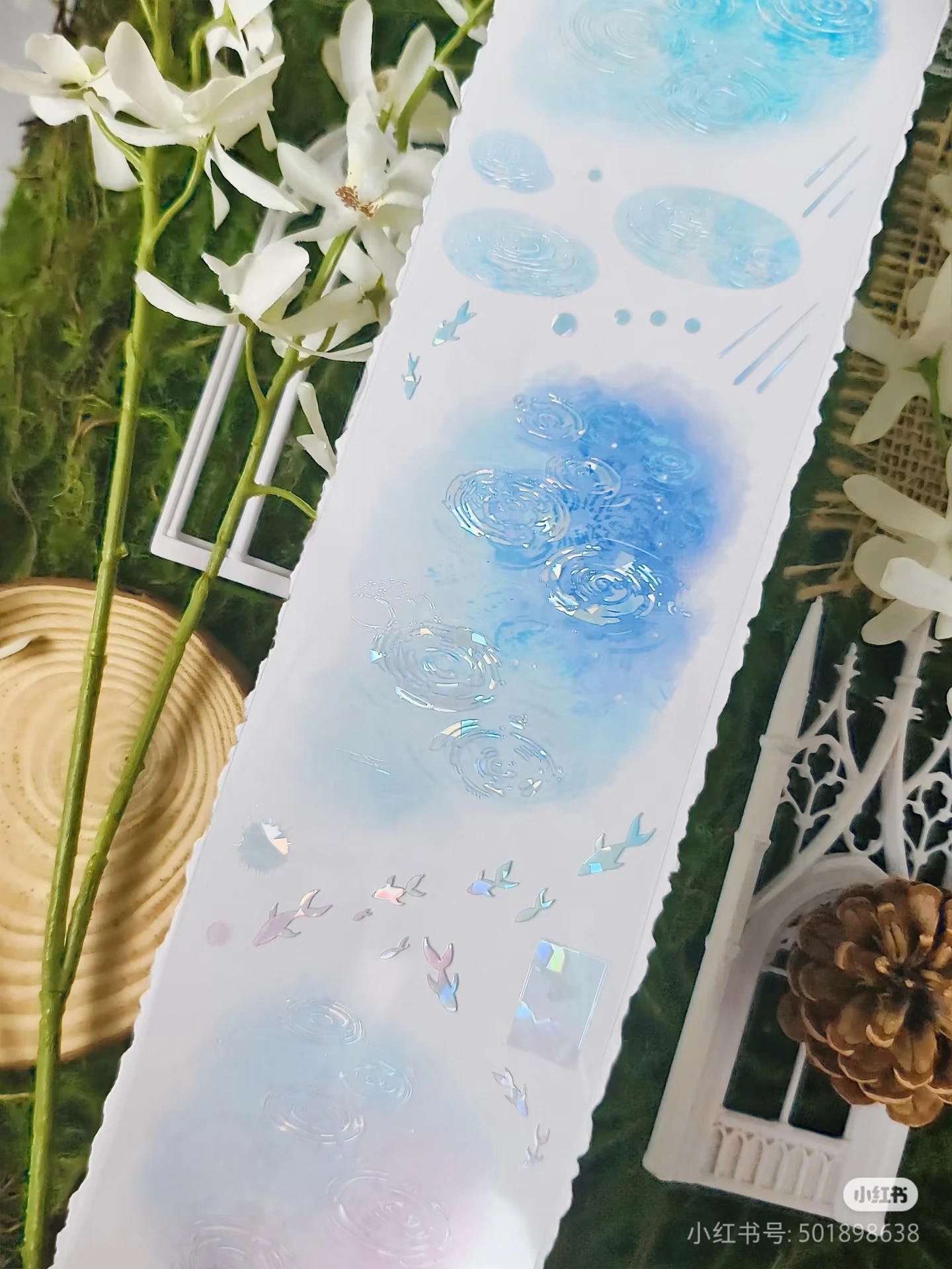 

Водная рябь, блестящая лента для домашних животных, журнал, фон-планировщик, задняя карта мобильного телефона