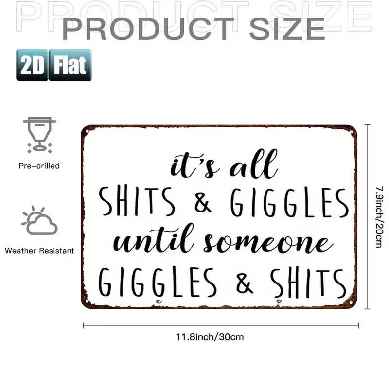 2D Flat Single-piece Aluminum Sign 